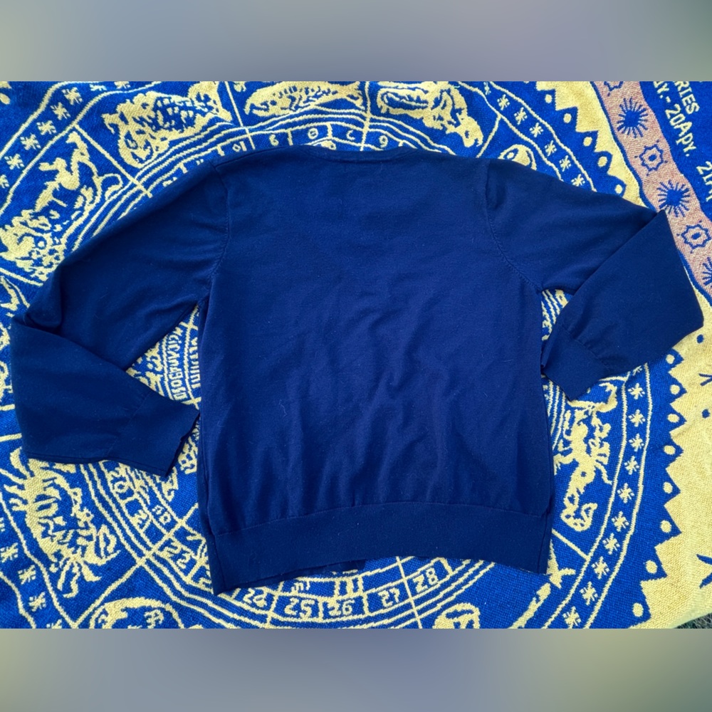 Grace Karin Blue Crew Neck Sweater Soft Knit Classic - Picture 3 of 3
